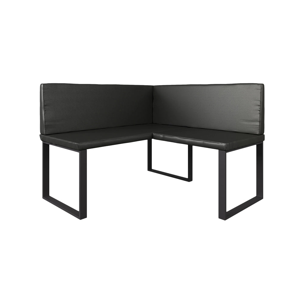 Vicco panca ad angolo Nero 120 x 120 cm