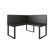 Vicco panca ad angolo Nero 120 x 120 cm
