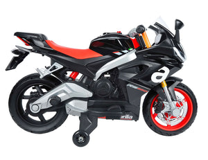 Moto Elettrica per Bambini Licenza Ufficiale Aprilia RS660 12V 3,5Ah Nero