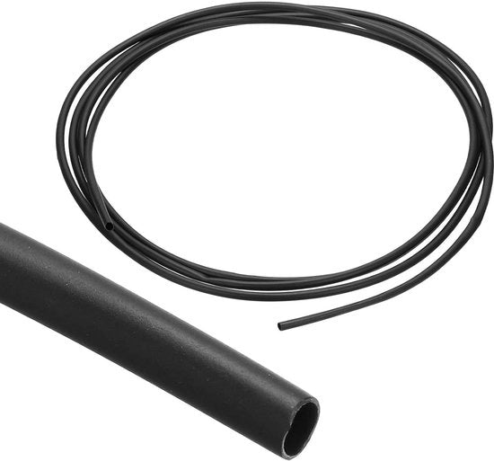 Krimp kous 2,4 mm nero, impermeabile - rapporto di compressione 3:1 - lunghezza 2,4 metri - ideale per cavi