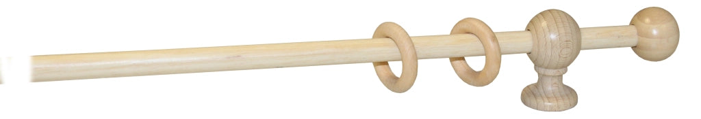 BASTONE LEGNO A STRAPPO D 23 NATUR. 180CM C/SUPP.- 1,0 pz