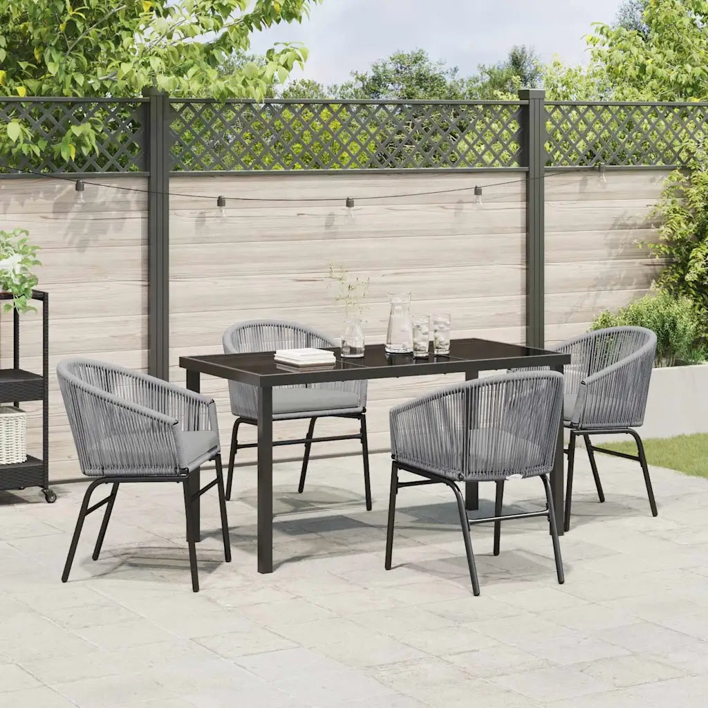 Set da Pranzo per Giardino 5 pcs Antracite