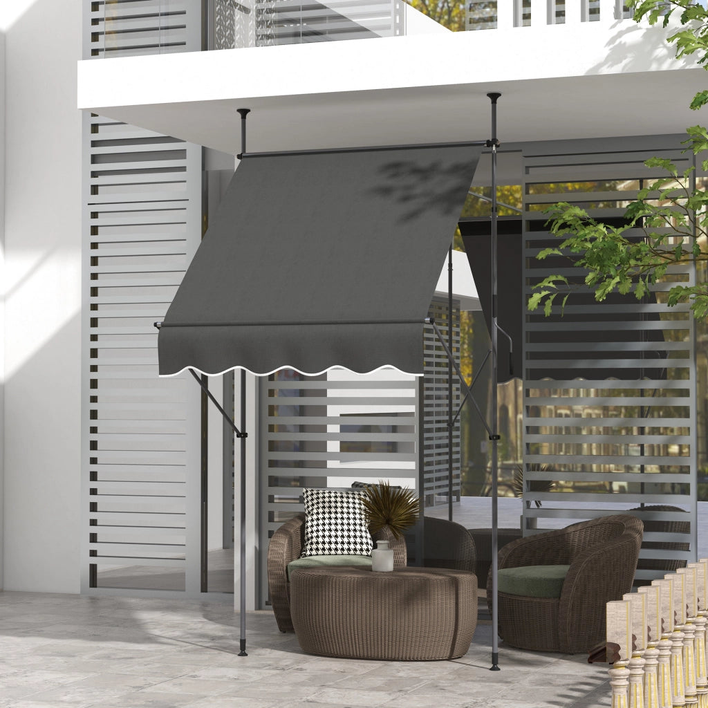 Bancone da lavoro ¨C zephmum ¨C grigio scuro metallo poliestere 150x120x210-300cm