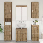 Armadio da bagno a muro con porta TULUM Rovere artigianale 880340