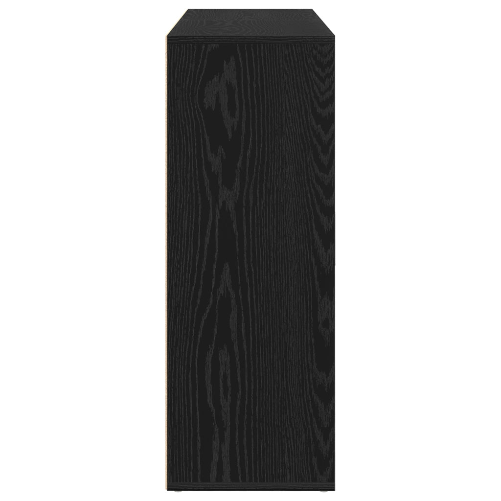 Credenze 2 pcs Nero Rovere 60x31x84 cm Legno Ingegnerizzato