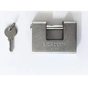 Trade Shop - Lucchetto Corazzato Antiscasso 90mm Con 3 Chiavi Antifurto Corazzato -