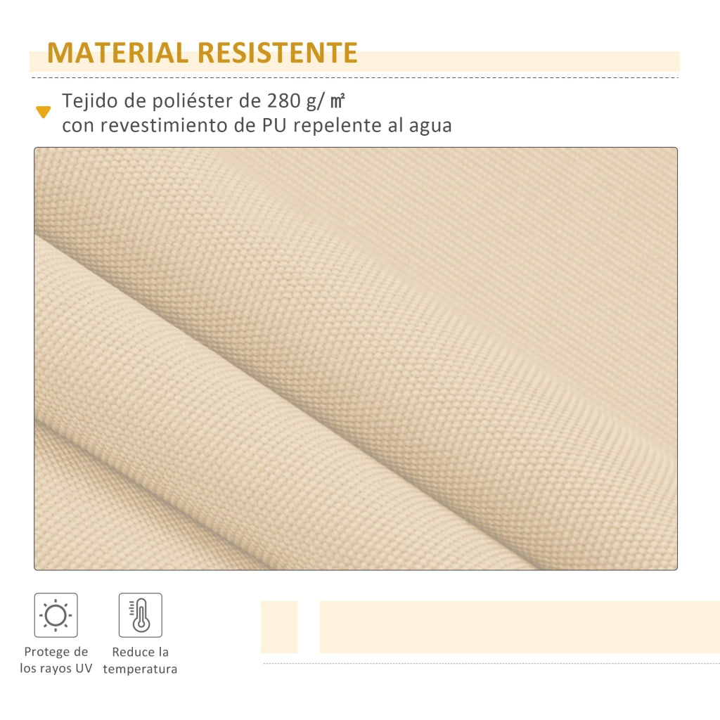 Tenda da Sole a Braccio Estensibile ¨C Xylo ¨C Alluminio e Poliestere 295x245 cm Beige