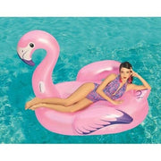 Trade Shop - Fenicottero Gonfiabile Cavalcabile Galleggiante Mare Piscina 1.40 X 1.32 X 1 Mt -