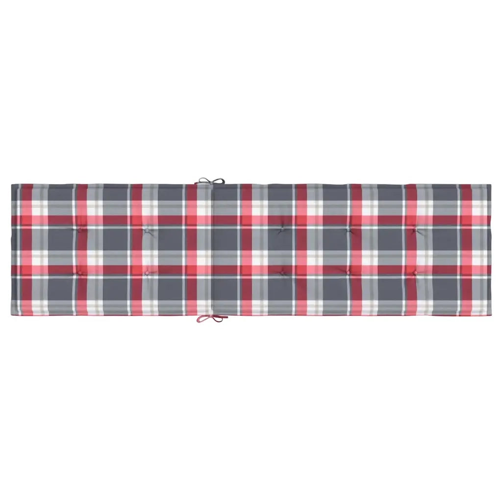 Cuscino per Sdraio Rosso a Quadri (75+105)x50x3 cm cod mxl 57797