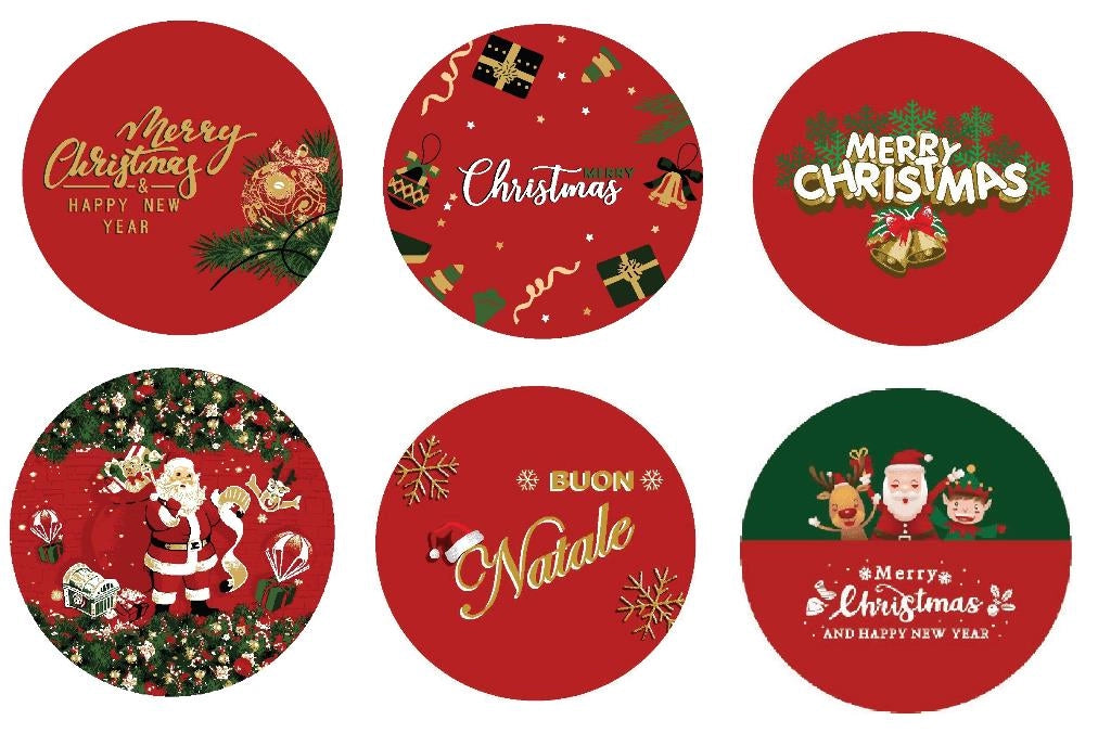 Tappeto Decorativo Natalizio Natale Tondo 100 cm Vari Decori