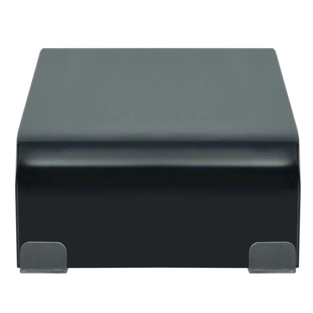 Mobile TV credenza design pratico supporto per monitor da 40 cm vetro nero 2502228