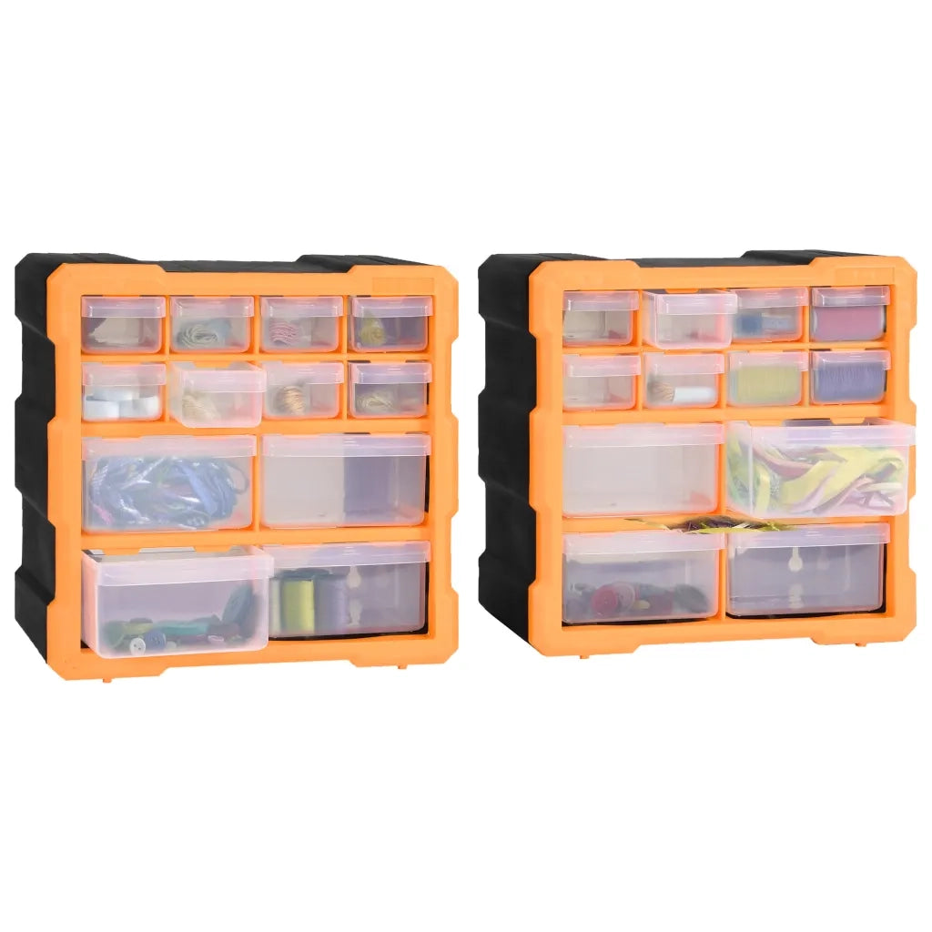 Mobili Contenitori con 12 Cassetti 2 pz 26,5x16x26 cm CFW3271249