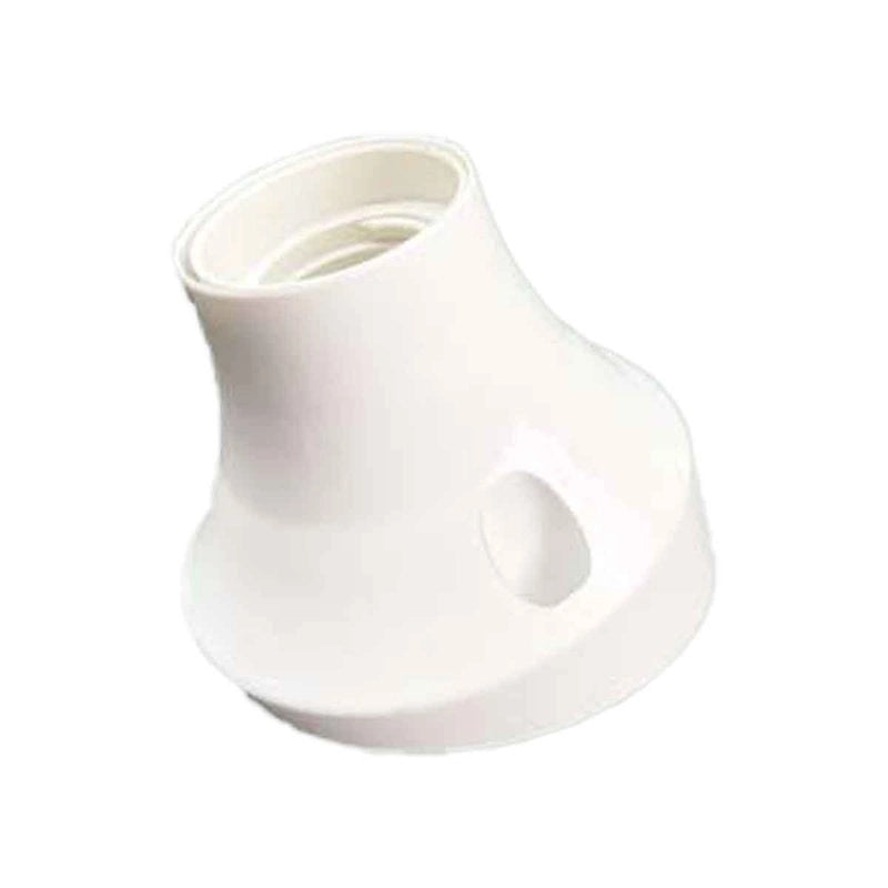 2 Pezzi Portalampade E27 da Parete con Base Inclinata in Termoplastico Bianco