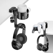 Supporto per Telefono con Funzione di Regolazione 3-in-1 con Viti per Scrivania - Orecchino per Controller e Bicchiere - Compatibile con Tutti i Modelli