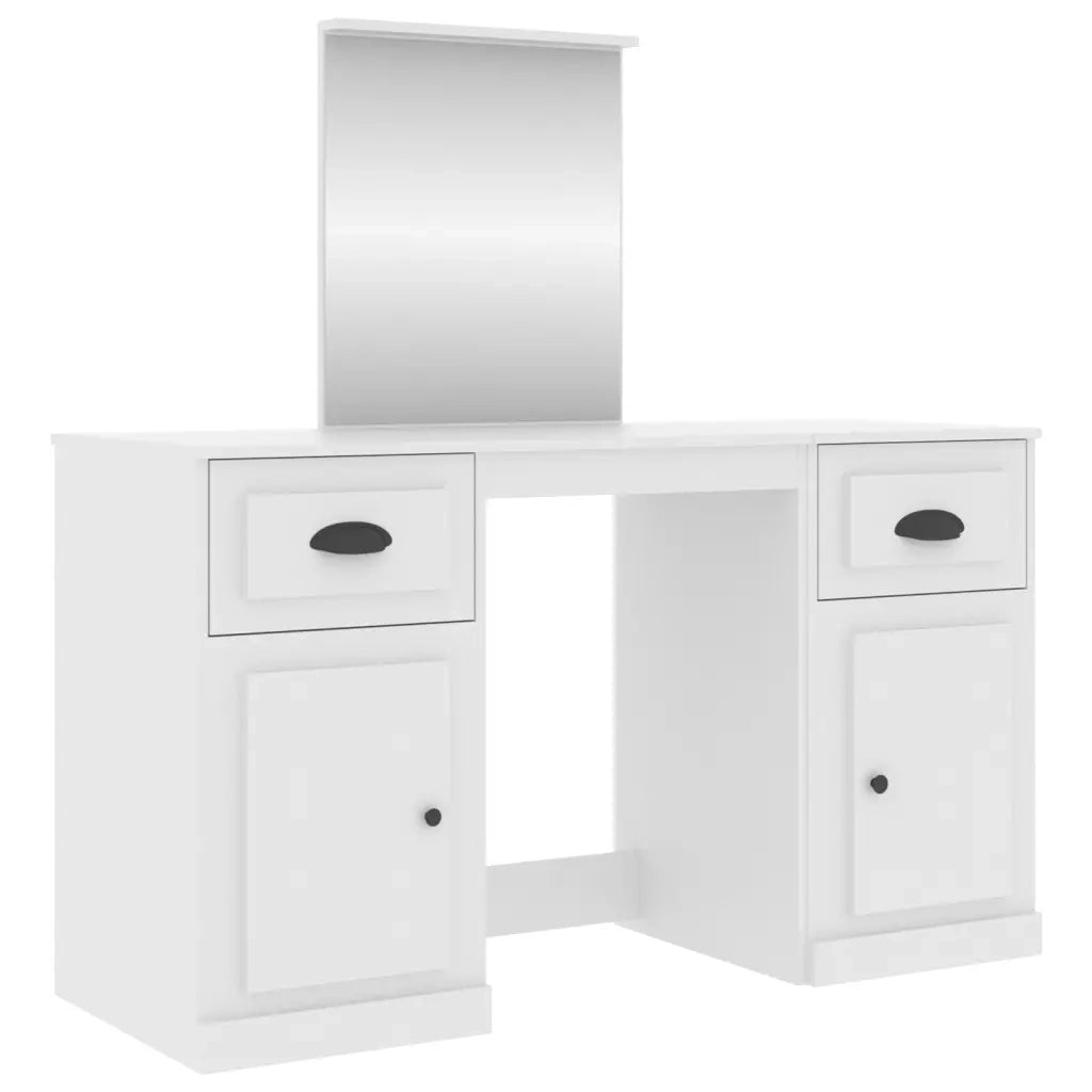 Toeletta con Specchio Bianco 130x50x132,5 cm