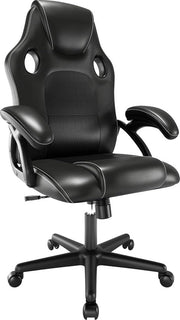 Sedia da gioco Sedia per ufficio Sedia a rotelle Sedia per computer Sedia per lavoro Sedia per ufficio Sedia ergonomica Sedia da corsa Sedia in pelle Sedia da gioco per PC (Nero)