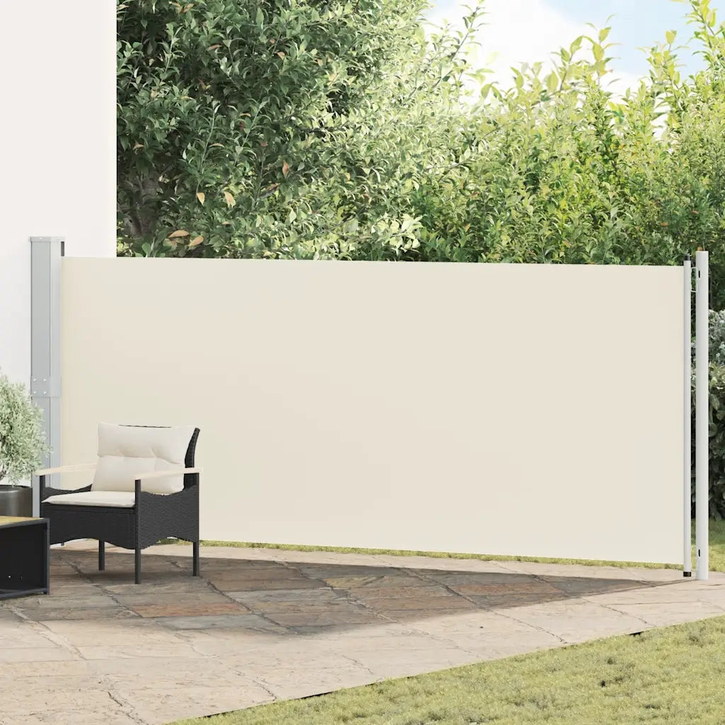 Tenda Laterale Retrattile per Patio 614x160 cm Crema 313376