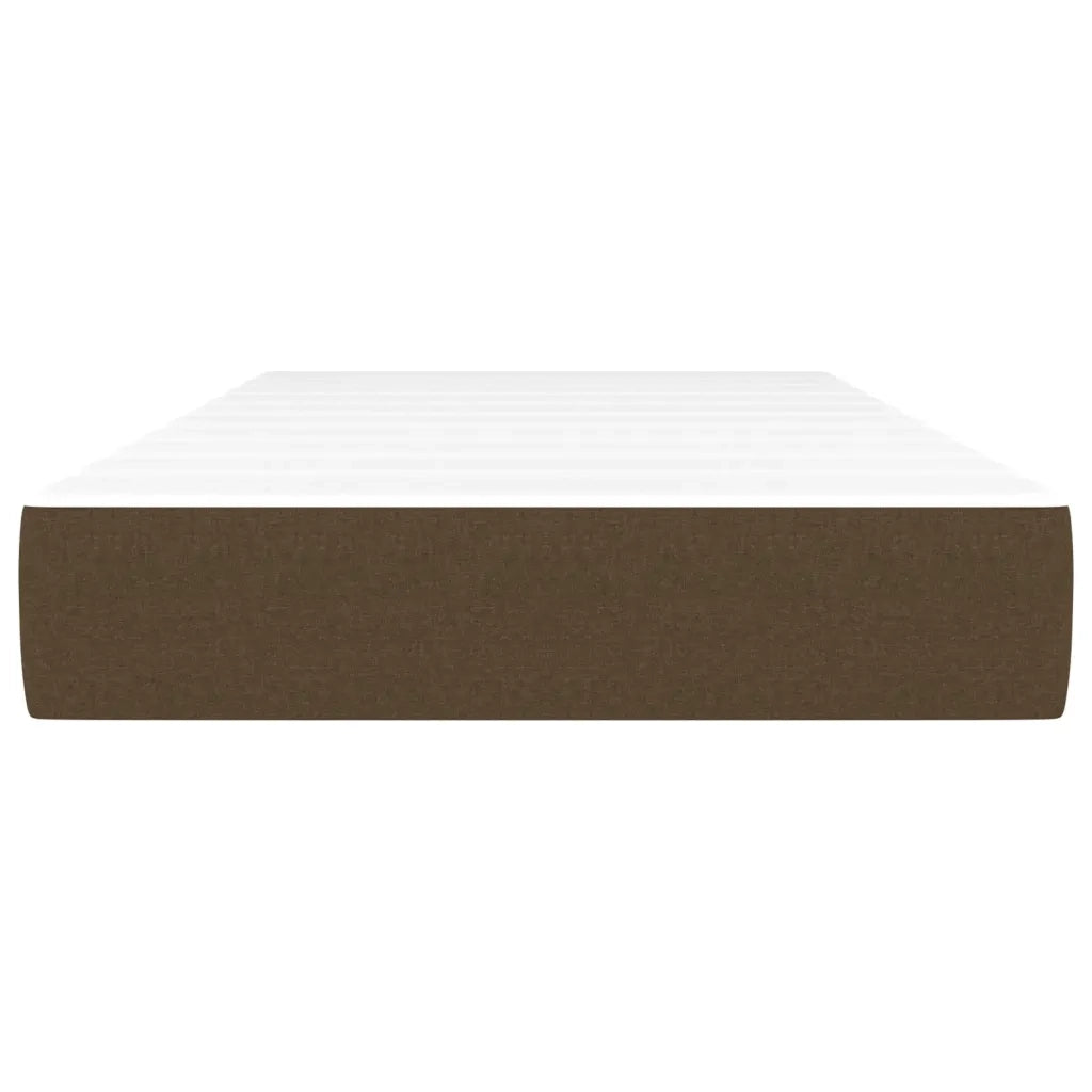 Materasso a Molle Insacchettate Marrone Scuro 90x190x20 cm
