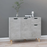 Credenza-Buffet-Armadio da cucina Grigio Cemento 90x30x72 cm in Legno Multistrato