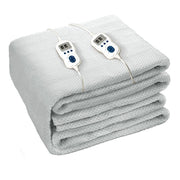 Batuffolo Coperta Elettrica Riscaldante Matrimoniale 160x160 cm con Pannello di Controllo Removibile 10 Livelli di Regolazione Superficie Vellutata