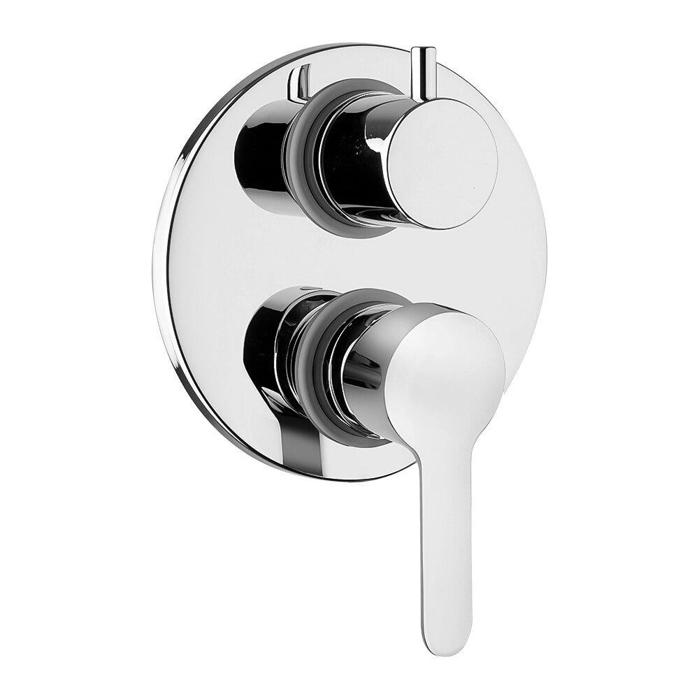 Set miscelatori lavabo bidet con pilette e doccia a due vie in ottone cromato lucido P3 Paini