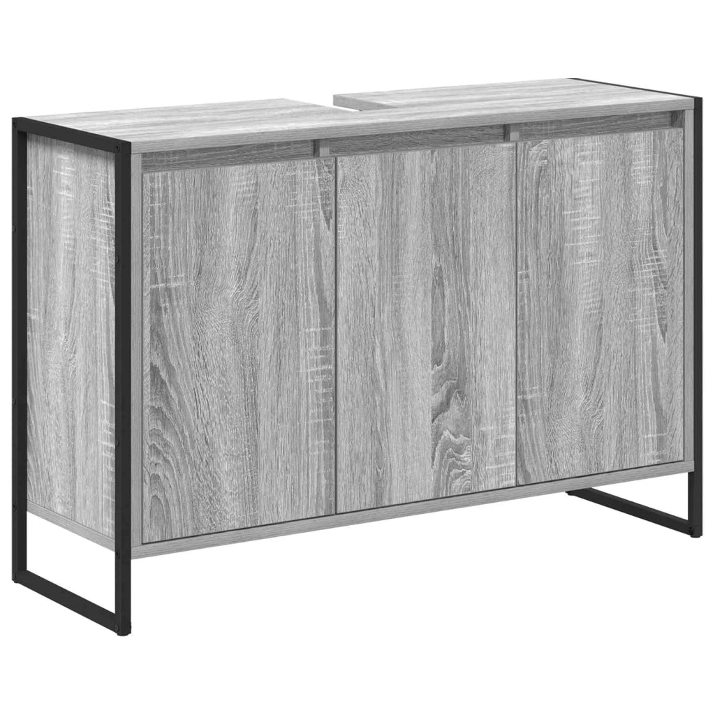 Mobile da Bagno Grigio Sonoma 90 x 30 x 60 cm Legno multistrato