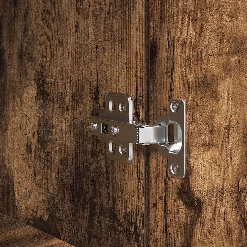 Credenza Rovere Fumo 50x35x180 cm in Legno Multistrato