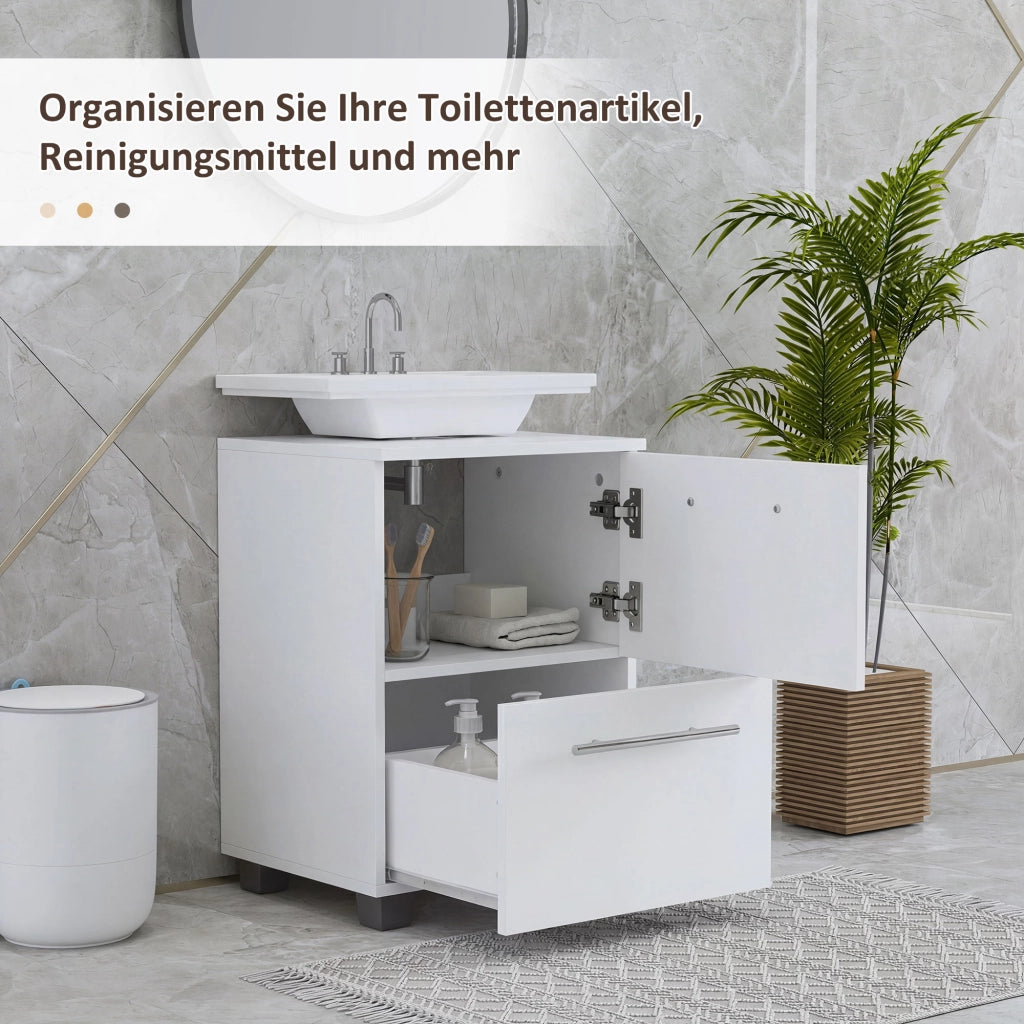 Mobile sottolavabo con cassetto ¨C Xylo ¨C Truciolare bianco compatto