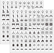 Etichette autoadesive 200 - Sticker per interruttore - Marcatura di funzione - Sticker trasparenti - Sticker decorativi - 14 x 14 mm