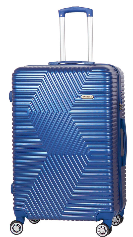 Trolley Valigia Grande Rigido in ABS 4 Ruote TSA Ravizzoni Haiti Blu