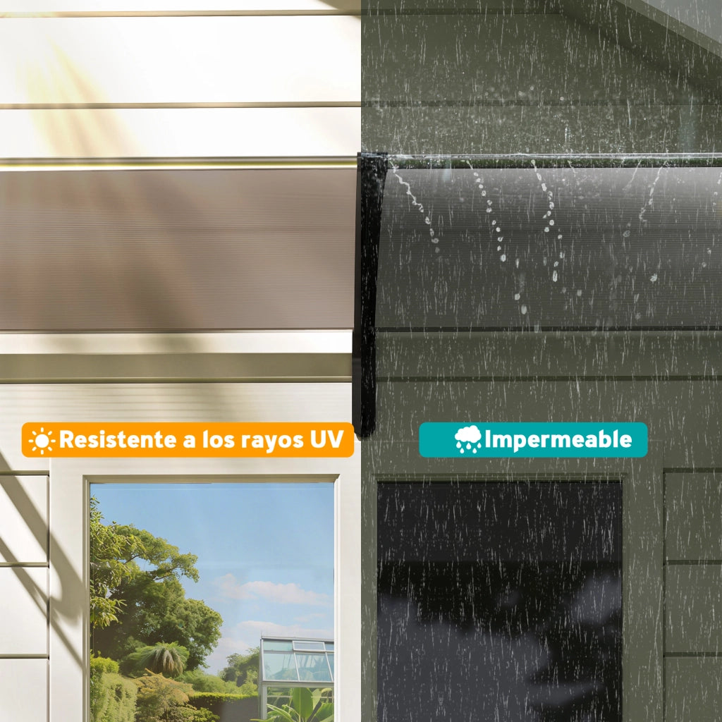 Tenda per Porte e Finestre ¨C Minimal ¨C 195x75 cm, Marrone, Alluminio, Policarbonato