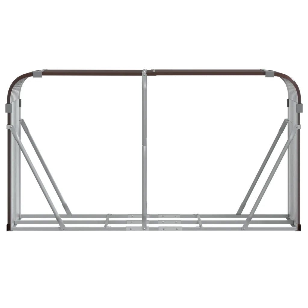 Portaceppi Marrone 180x45x100 cm in Acciaio Zincato 364574