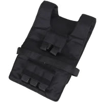 Gilet Fitness da Allenamento da 30 kg regolabile, in Tessuto Oxford e Acciaio, 36x52 cm, Nero