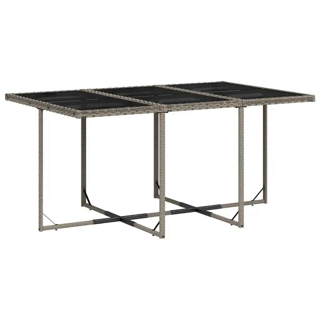 Set da pranzo da giardino da 11 pz con Cuscini in Polyrattan Grigio 3278160