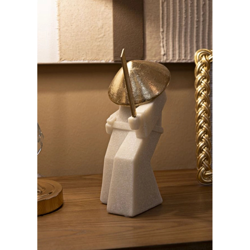 Scultura Giappone 2, Bianco, Poliresina, 14x9x24,5 cm