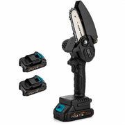 MINI MOTOSEGA 4" PORTATILE RICARICABILE A BATTERIA 48V POTATURA LEGNO SEGA 08208