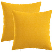 Cuscino con cuscino HEERLEN 2 pz Giallo Chiaro Tessuto 926419
