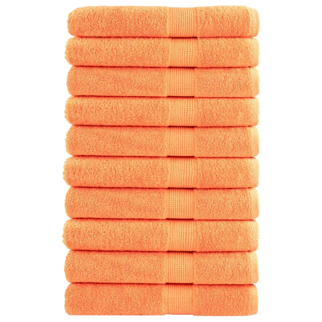 Asciugamani SOLUND 10 pz Arancione 100x200 cm 600 g/mÂ²