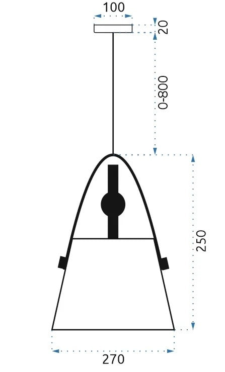 Lampada Da Soffitto Buffo Nera