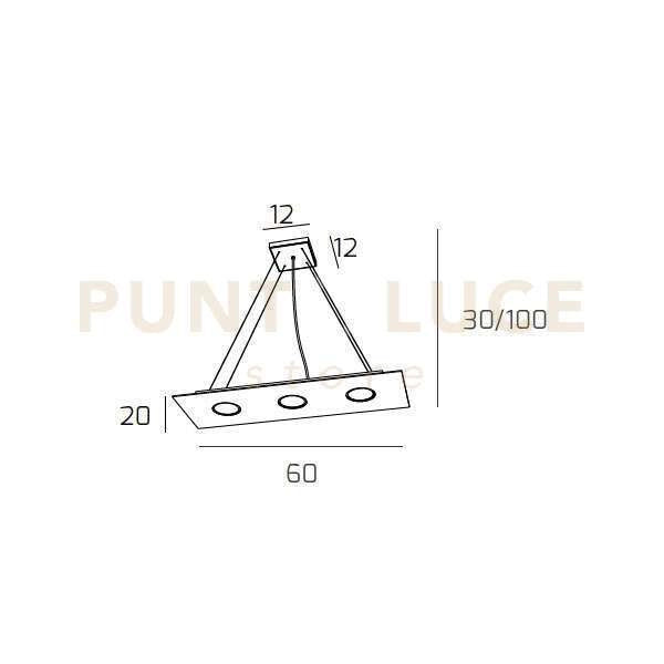 PATH SOSPENSIONE 3+2 LUCI ATTACCO GX53 BIEMISSIONE BIANCO