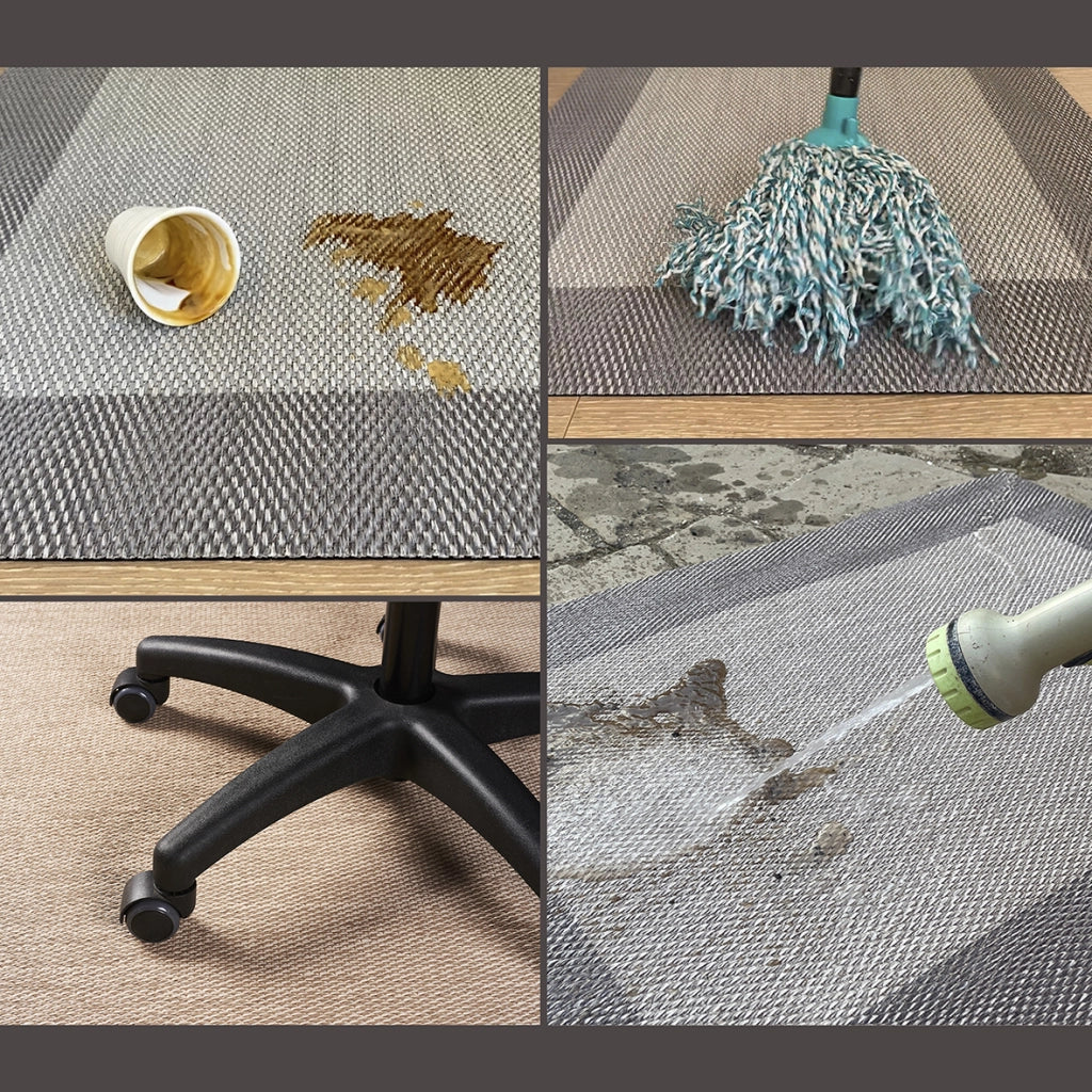 Tappeto vinilico di alta qualità grigio liscio 160x230