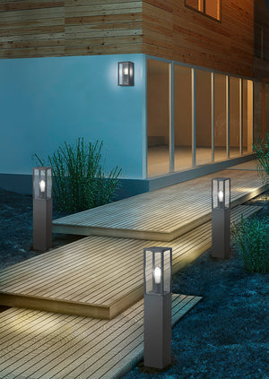 Piantana da Esterno  E27 in Pressofusione di alluminio Antracite