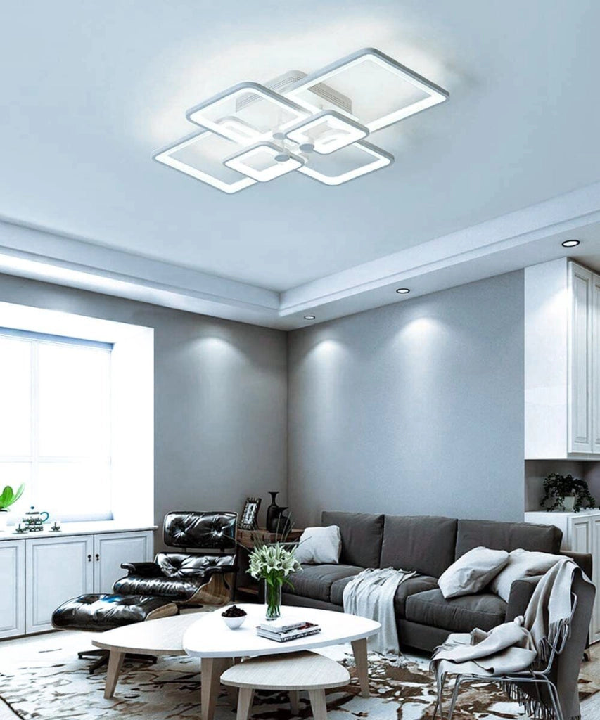 Lampadario Plafoniera Illuminazione a Led Stile Moderno da 70W Luce Per Soffitto Luce Calda 3000k