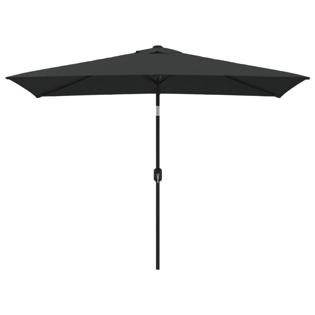 Ombrellone con palo in metallo 300 x 200 cm nero 02_0008134