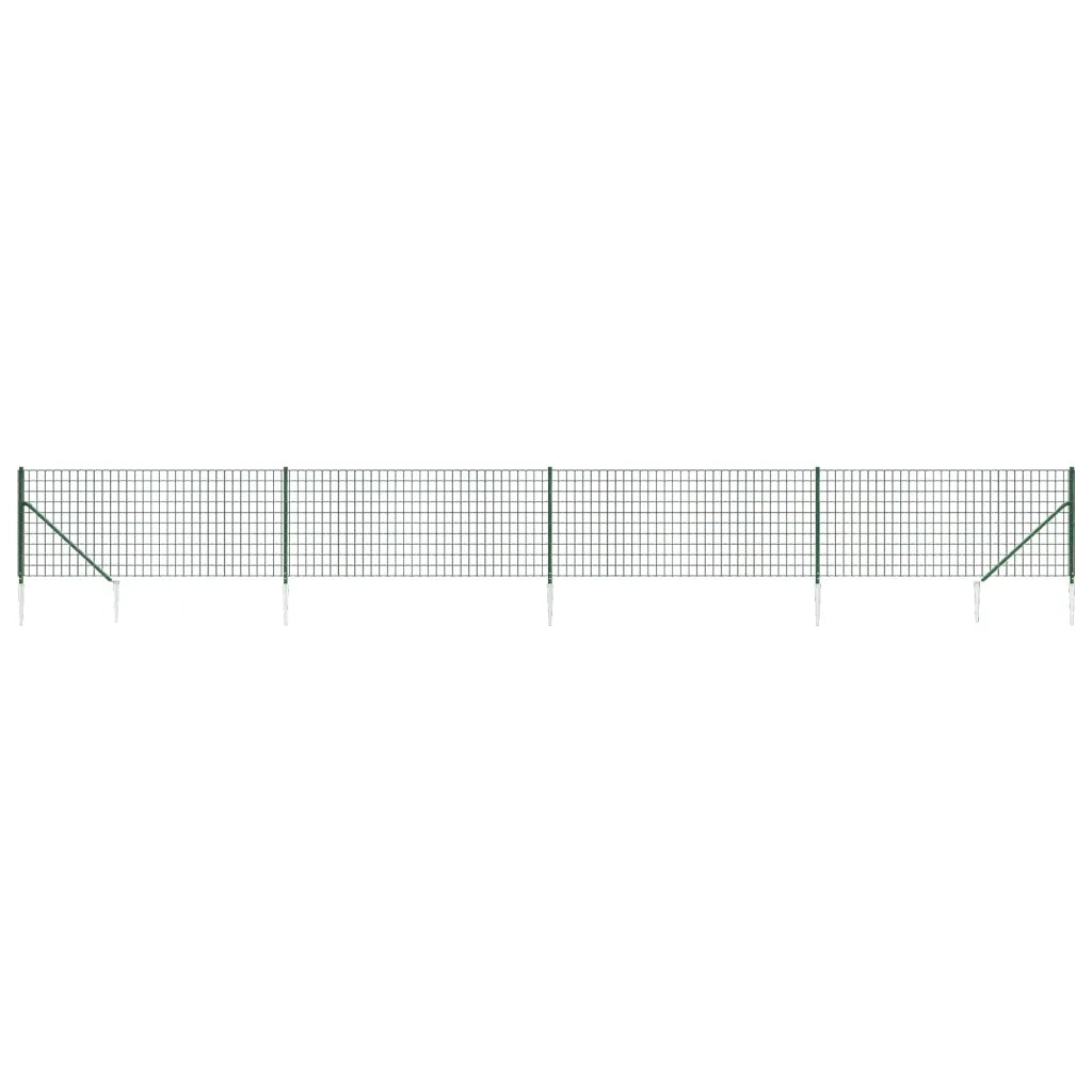 Recinzione Metallica con Picchetti Ancoraggio Verde 0,8x10 mcod mxl 95150