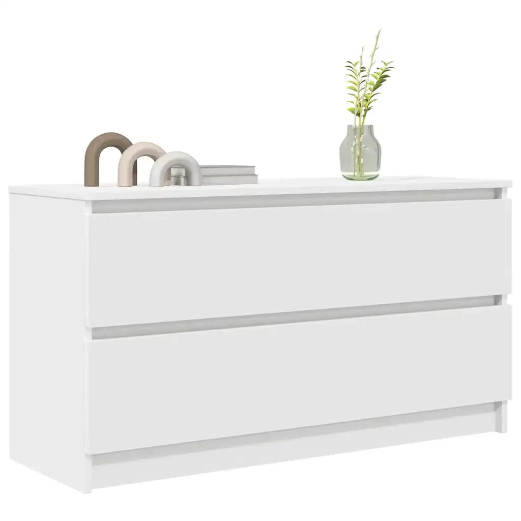 Mobile Porta TV Bianco 100x35x54 cm in Legno Multistrato 861805