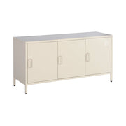 Mobile tv industriale in metallo 3 ante 120cm, crema