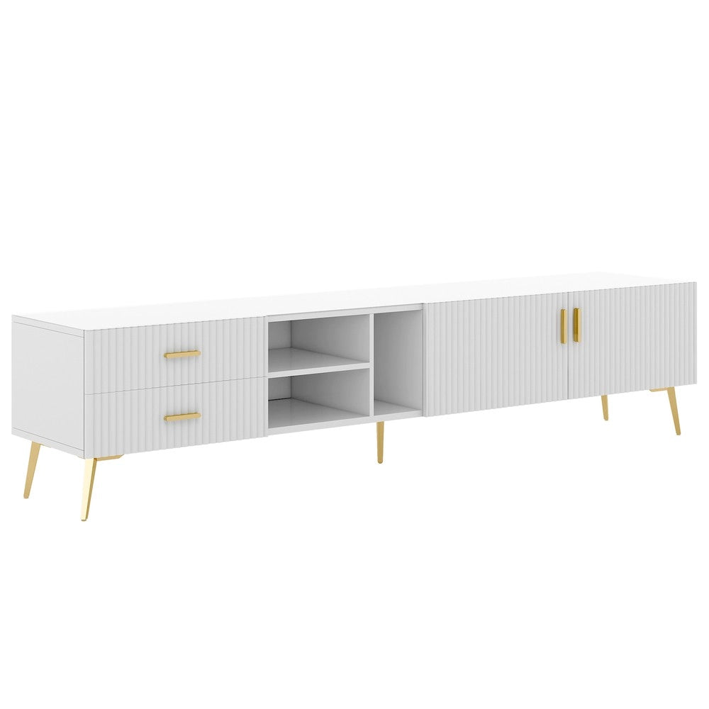 Mobile TV Lowboard ¨C Xylo ¨C Bianco, Console Multimediale per TV fino a 75 Pollici