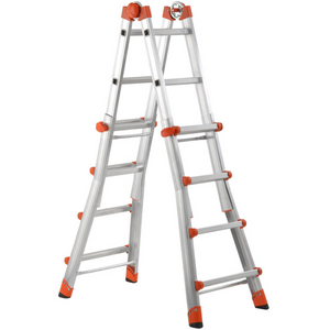 Scala telescopica professionale 4+4 alluminio rinforzato multifunzione en131-4