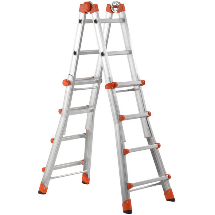 Scala telescopica professionale 4+4 alluminio rinforzato multifunzione en131-4